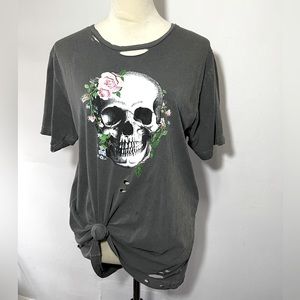 Express distressed graphic tee, L